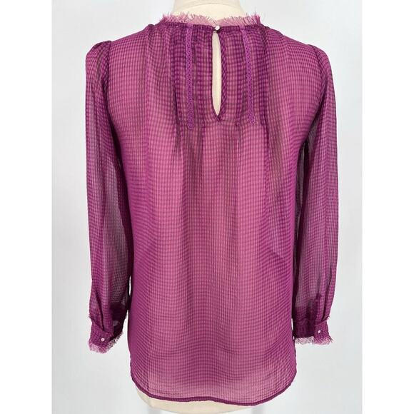 Anthropologie HD In Paris Size 6 Sheer Blouse EUC - Picture 7 of 12